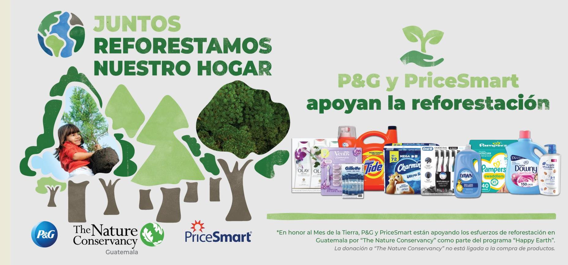 P&G y PriceSmart se unen en iniciativa de reforestación para Guatemala y Colombia